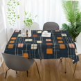 thumbnail image 3 of Yayeee Tablecloths 60" x 60" Rectangle Wrinkle Resistant Party Table Cover, Orange Checkered Pattern, 3 of 8