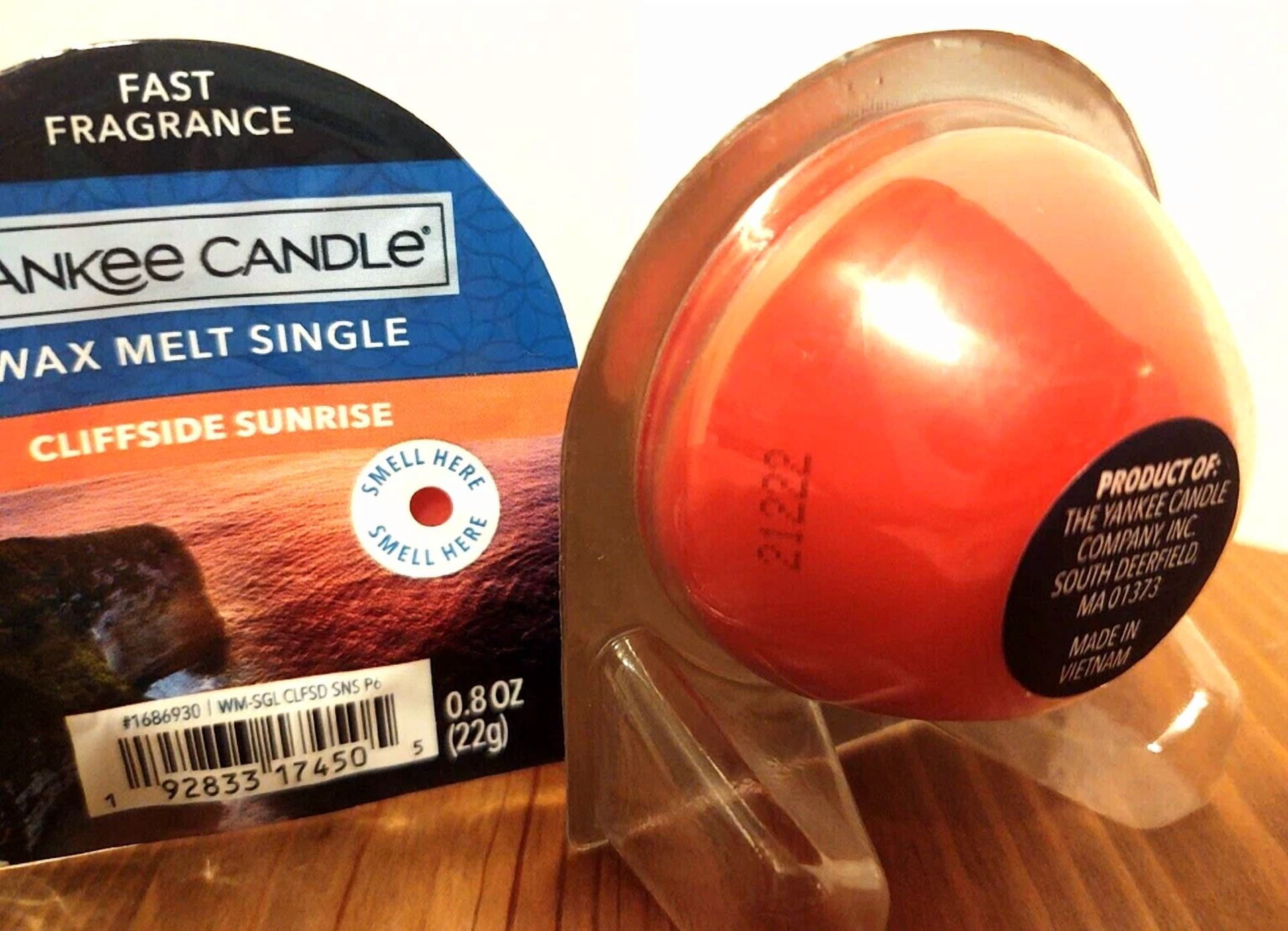 Yankee Candle Cliffside Sunrise Wax Melt Tart Singles X 2 0.8 Oz Each New