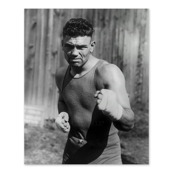 HISTORIX Vintage 1926 Jack Dempsey Photo Print - Vintage Portrait Photo of Boxing Champion Jack Dempsey Poster - Old Photo of Kid Blackie