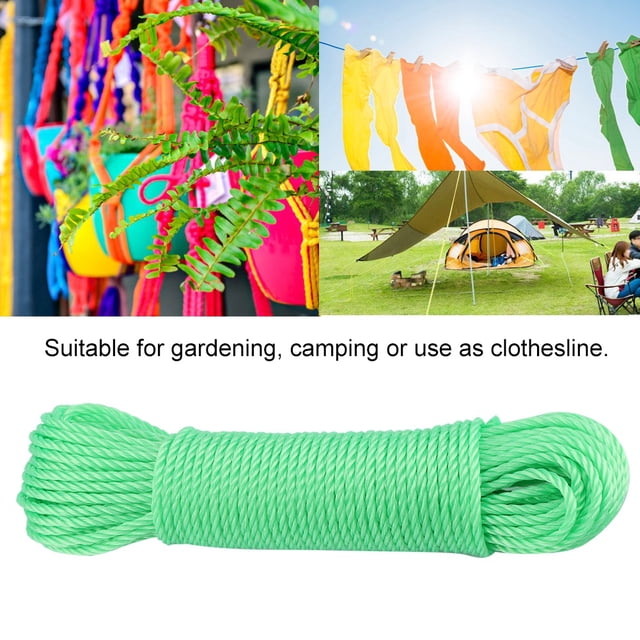 20m Nylon Rope, Lines Cord Clothesline Rope Washing Line White Uk Super Garden Camping Outdoors
