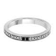 thumbnail image 5 of AoneJewelry Black Diamond Hand-Crafted Wedding Band In 10K Solid White Gold, 5 of 5