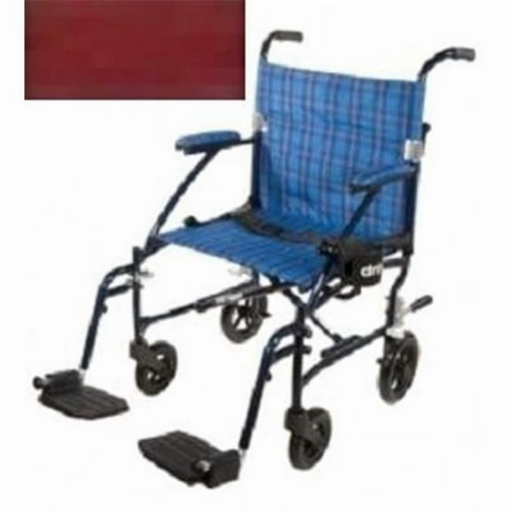 19 Inch Fly Lite Aluminum Transport Chair  Red  1 per Case