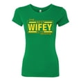 thumbnail image 2 of The Best Wifey in the Universe | Womens Mother's Day Slim Fit Junior Tee, Kelly, Large, 2 of 4