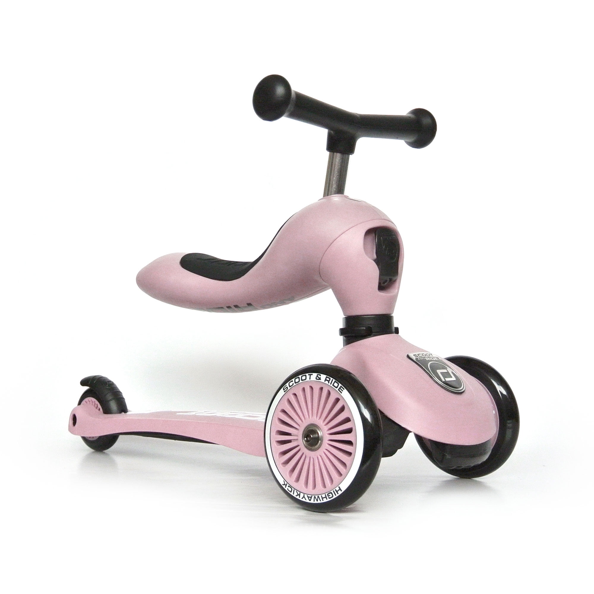 Scoot and Ride Highwaykick 1-5 ピンク Scoot & Ride 2-in-1 Ride-On & Stand Scooter, Ages 1-5
