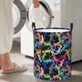thumbnail image 4 of Cute Gecko Lizard Green Colorful Laundry Basket, Laundry Hamper Waterproof Laundry Bag Clothes Hamper Laundry Bin with Handles for Bedroom, Living Room, Kids Room-#, 4 of 5