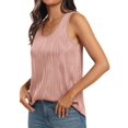 thumbnail image 3 of Women'S Dressy Business Casual Tank Tops Summer Sleeveless Trendy Blouses Flowy Work Shirts Pink L, 3 of 8