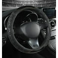 thumbnail image 2 of Carbon Fiber Honeycomb Steering Wheel Cover 15 Inch Universal Breathable Sweat-Absorption Fashion Sport Car Steering Wheel Cover, Coffee, 2 of 3