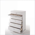 thumbnail image 2 of Chests | White High Gloss 5-Drawer Chest with Built-In Organizer | White | Synthetic Wood, 2 of 8