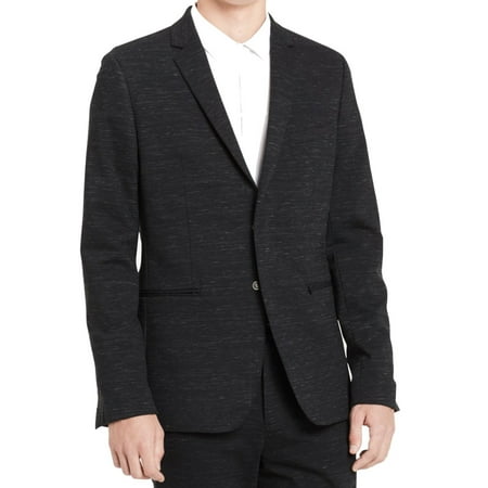 Calvin Klein Black Blazer - Calvin Klein Black Mens Large Space Dye Two Button Blazer $228