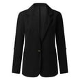 thumbnail image 1 of Vedolay Women Tops Womens Casual Lightweight Blazer Open Front Lapel Long Sleeve Office Jackets,Black XXL, 1 of 4
