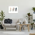 thumbnail image 2 of Stupell Industries Trio of Patterned Bird Feathers Animal Watercolor Animals & Insects Painting White Framed Art Print Wall Art, 24 x 30, 2 of 7