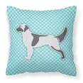 thumbnail image 2 of Carolines Treasures BB3781PW1818 English Setter Checkerboard Green Fabric Decorative Pillow, 2 of 5