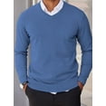 thumbnail image 6 of COOFANDY Men's V Neck Dress Sweater Slim Fit Business Casual Dressy Sweater Shirts Long Sleeve Soft Basic Pullover Sweater, 6 of 9