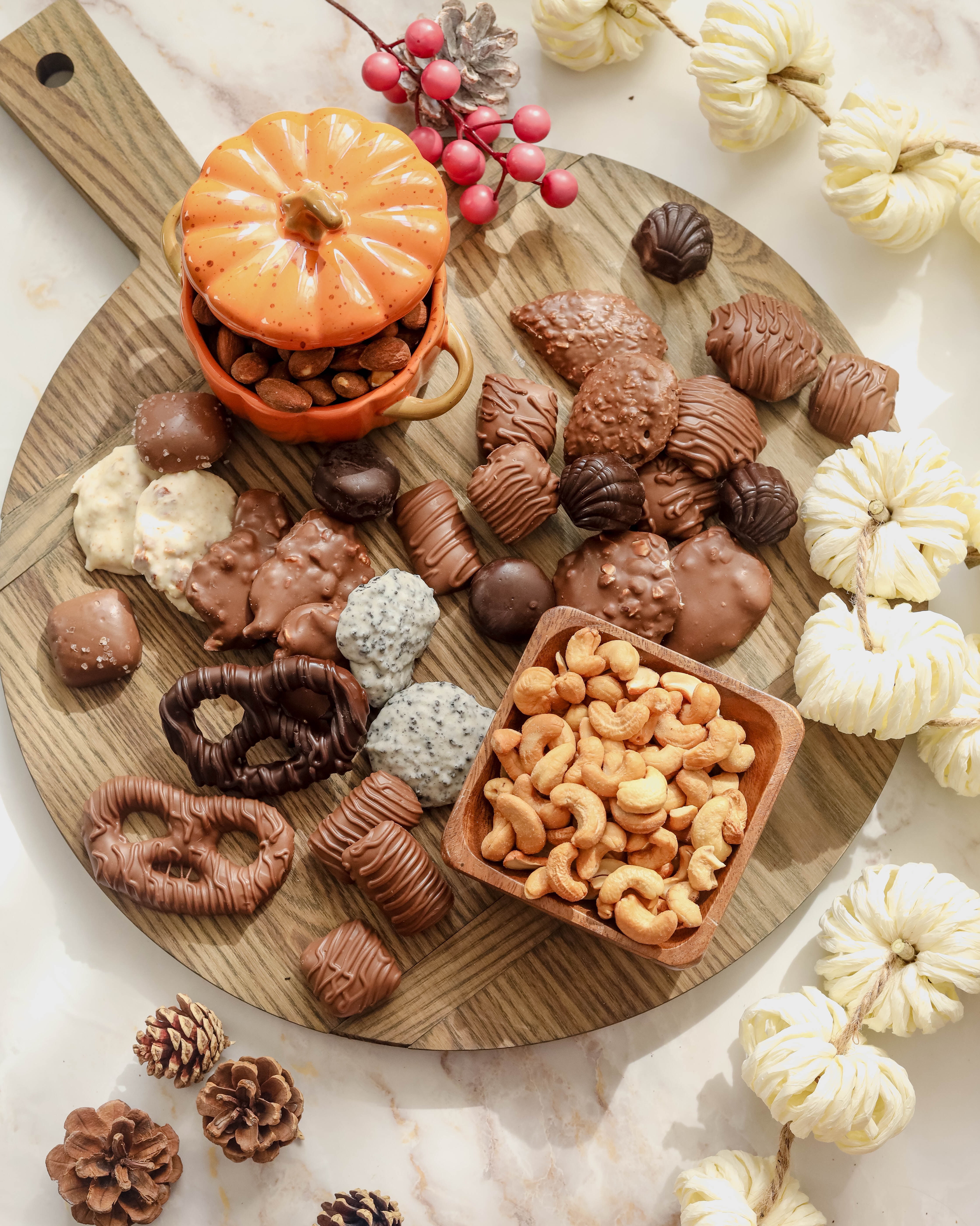 Gourmet Chocolate & Nut Gift Basket – Assorted Individually Wrapped Chocolates, Truffles, & Salty Nut Mix – for Easter, Birthdays, Corporate, Family & Holiday Gifting- Bonnie and Pop