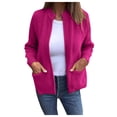 thumbnail image 1 of asddcavvf Cardigan pour Femmes Automne Hiver Décontracté Élégant Couleur Unie avec Poches, 1 of 6