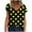 Yellow, variant on Fmbrln Womens Summer Polka Print Short Sleeve Tops Fashion V Neck Boho T-Shirts Casual Loose Vacation Beach Tees Blouse