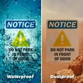 thumbnail image 6 of (2 Pack) Do Not Park In Front Of Door OSHA Notice Sign 7 Inch X 10 Inch Indoor / Outdoor Rust-Free Aluminum Metal Signs for Workplace, Workshop, and Construction Site, Made in the USA, 6 of 8