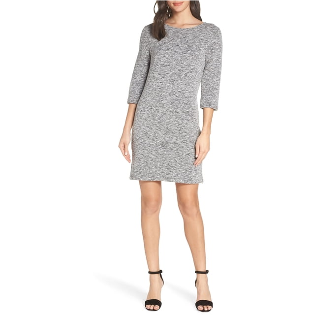 French Connection Vestido de punto otomano para mujer, gris, 6
