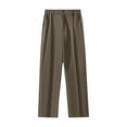 thumbnail image 4 of JAJAHO Mens Suit Pants Straight Leg Relaxed Fit Elastic Waistband Dress Pants Solid Color Business Casual Wear Soft Trousers, 4 of 5