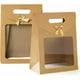 thumbnail image 1 of 20 Piezas Bolsa de Regalo con Ventana, Caja de Regalo de Papel Kraft, Bolsa de Regalo Transparente, Bolsa de Regalo Marrón con Asas, para Envolver Regalos de Banquetes, Dulces, Galletas, 1 of 5