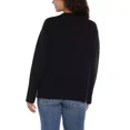 thumbnail image 3 of GAP Womens Crewneck Knit Sweater with Side Slits 100% Cotton Black Medium, 3 of 3