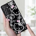 thumbnail image 1 of Funda de teléfono para Samsung Galaxy S22, S21, S20 Ultra FE, S10, S8, S9 Plus, S10e, Note 20, 10, 9, cubierta de vidrio templado, lindo gato de Hello Kitty zhangmengya LED, 1 of 2