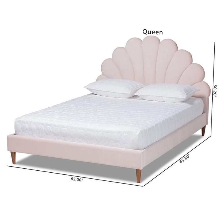 Baxton Studio Odille Modern Glam Light Pink Velvet Upholstered
