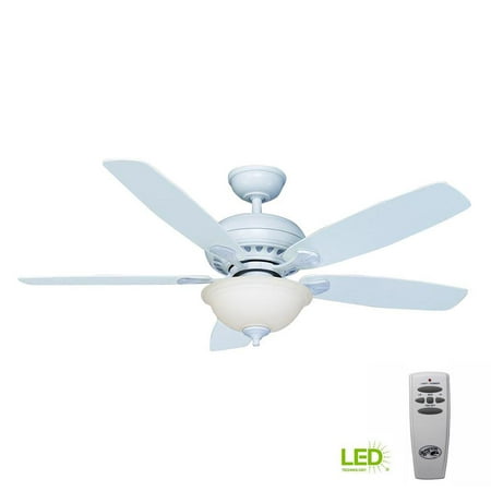 

Hampton Bay Southwind 52 in. LED Indoor Matte White Ceiling Fan - New