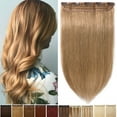 thumbnail image 3 of Benehair Clip-In Hair Extensions One Piece Human Hair Extensions 100% Remy Hair Weft 3/4 Full Head Straight Hair Blonde Invisible Seamless Weft, 3 of 13
