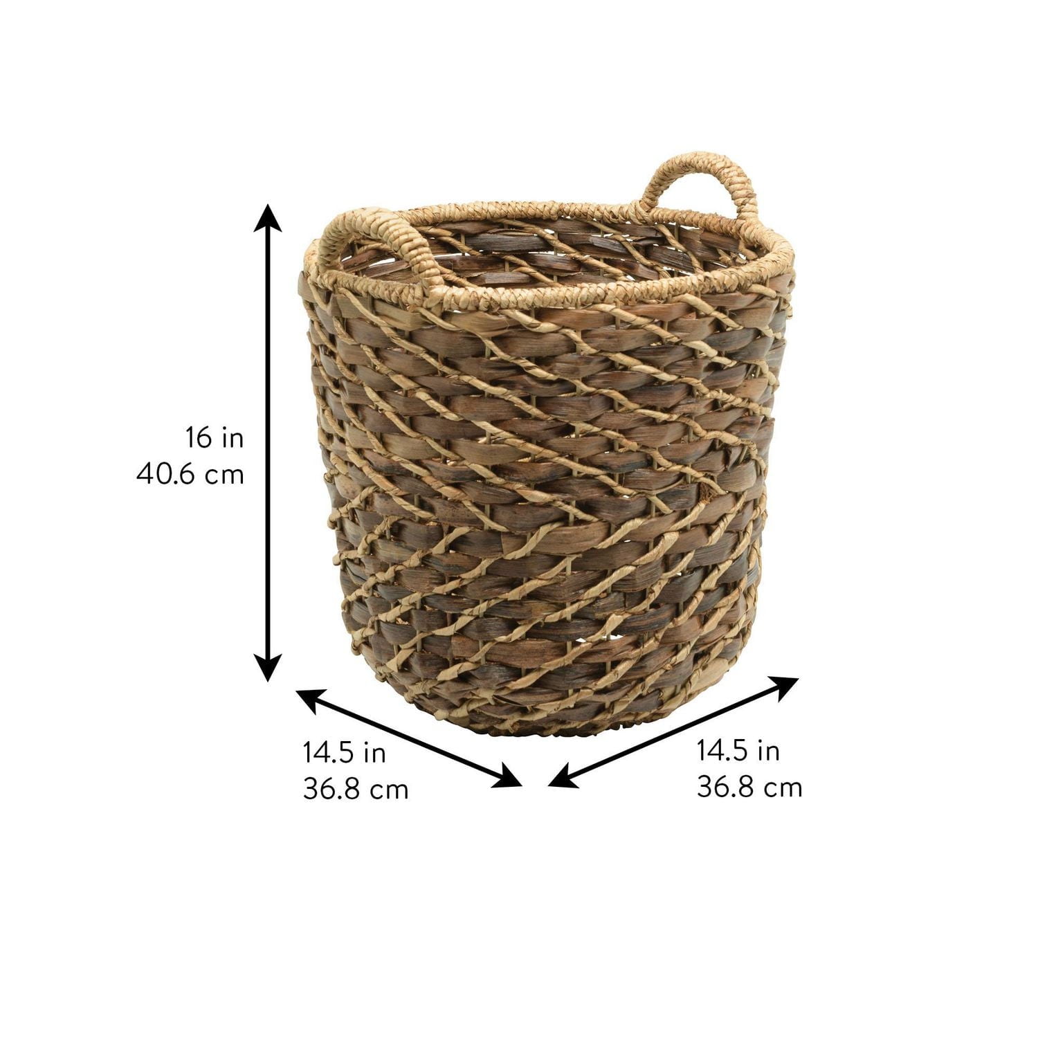 Bacbac and Bangkuang Storage Basket, Made with Natural Fibers, Brown, Woven Reed Basket