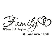 HEQU:9117 Wall Decal 57*20 cm Vinyl Removable DIY Letters Wall Stickers for Living Room, TV Background, Nursery, Bedroom