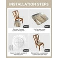 thumbnail image 2 of Dining Room Chair Seat Covers, Abstract Brown Geometric Oil Painting Removable Stretch Chair Seat Cushion Slipcovers Protector for Holiday Party Festival Decoration, Set of 6, 2 of 6