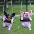 thumbnail image 1 of Flmtop Hanging Statue Animal Pig Shape Landscape Pendant Resin Simulation Swing Figurines Outdoor Decorations, 1 of 9
