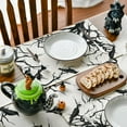 thumbnail image 4 of Tree Crows Halloween Placemats Set of 4, 12x18 Inch Branches Fall Table Mats for Outdoor Home Party Kitchen Dining Decoration (2,30x45cm,Strip), 4 of 7