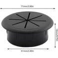 thumbnail image 2 of 4pcs Cable Thread Cover Table Cable Pass-Through Desk Table Round Cable Cover For office furniture table computer desk black, 2 of 5