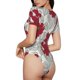 thumbnail image 2 of Balery Leaves And Anemone Flowers In Red Grey Body de cuello redondo de manga corta para mujer Tops de manga corta Tops básicos-XX-Large, 2 of 7