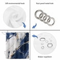 thumbnail image 5 of Marble Navy Blue Waterproof Fabric Shower Curtain,Abstract Gold White Brick Stone Motif Waterproof Fabric Shower Curtain for Bathroom Curtains Bathtubs Shower Curtains with 12 Hooks Stall 48x72in, 5 of 8