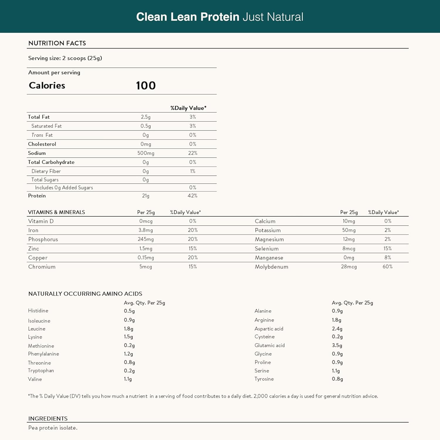 Nuzest - Pea Protein Powder - Clean Lean Protein, Premium Vegan Plant Based, Dairy Free, Gluten Free, GMO Free,  Just Natural (UNFLAVORED), 20 Servings, 1.1 lb