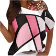 thumbnail image 1 of Camiseta sin tirantes con estampado de amor de manga corta y cuello redondo de verano para mujer Blusas OAVQHLG3B Store  lin121212, 1 of 5
