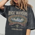 thumbnail image 4 of Vintage Rocky Mountains Colorado T-Shirt, Outdoor Discovery Graphic Tee, 90s Mountain Hiking Shirt, Ivory Nature Top, 4 of 5