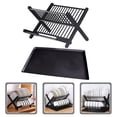 thumbnail image 2 of Voiceine 1 Set Folding Dish Drainer Plate Drying Rack Plate Holder Dish Rack Drying Strainer, 2 of 10