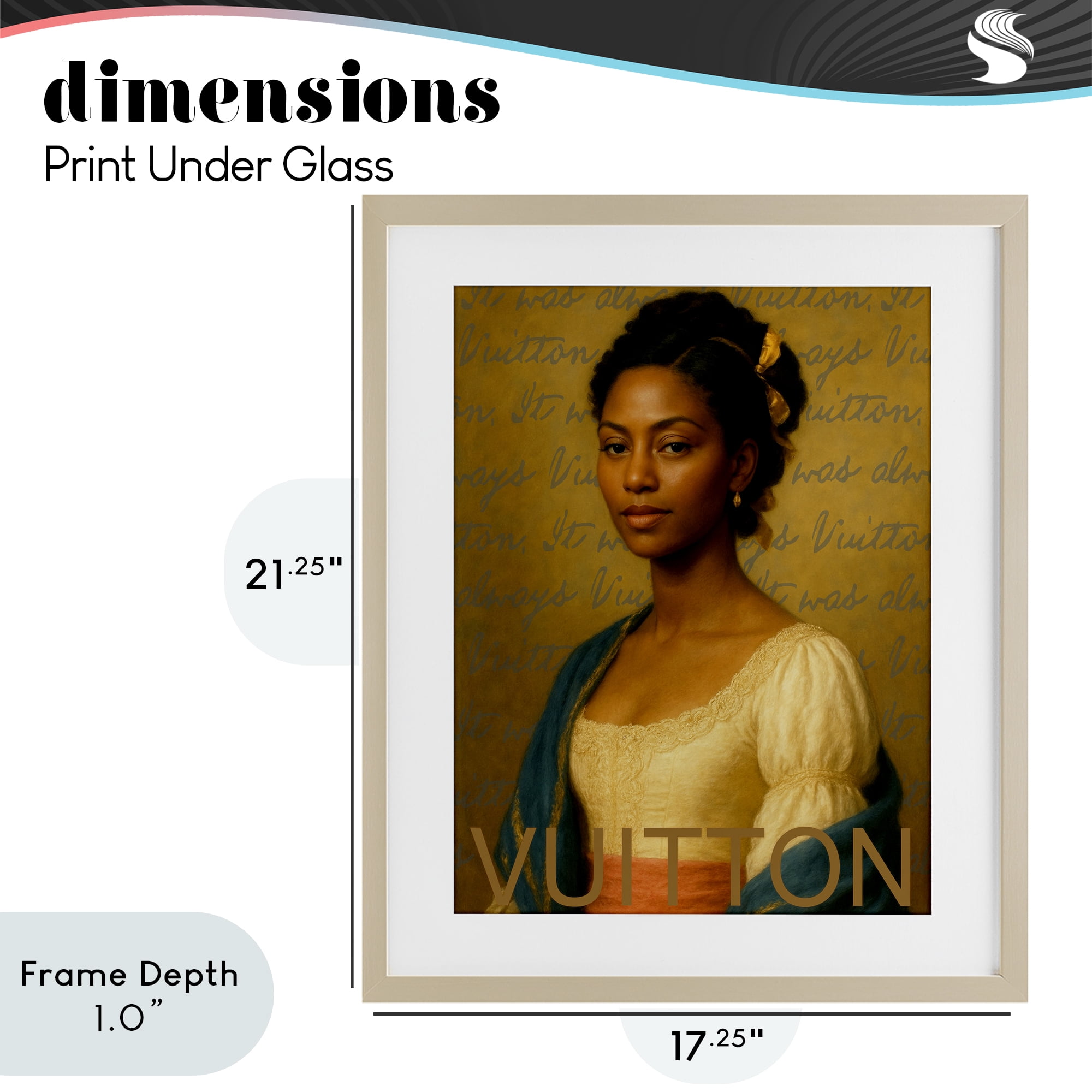 Stupell Industries Vintage Fashion Lady Birch Framed Print Under Glass, design by Grotto Studios