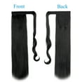 thumbnail image 2 of SHCKE 20" 22" Ponytail Extension Straight Curly Wrap Around Ponytail Extensions Synthetic Fiber Hair Extension Dark Black Hairpiece for Women, 2 of 4