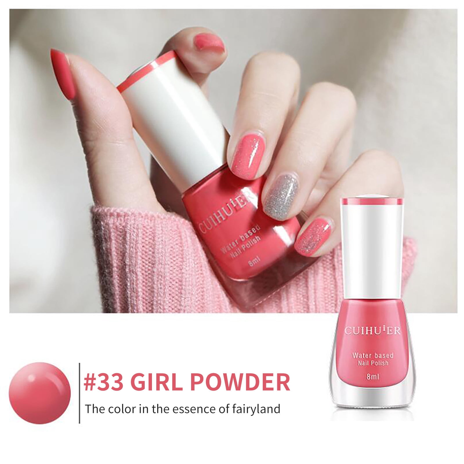 Waterbased Peelable Nail Polish Nobaking Quickdrying Peeling Nail