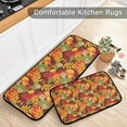 thumbnail image 5 of SKYSONIC Fall Red Leaves Abstract Kitchen Rugs 2 Pieces, Autumn Maple Floor Mat Room Area Rug Washable Carpet Perfect for Living Room Bedroom Entryway, 5 of 7