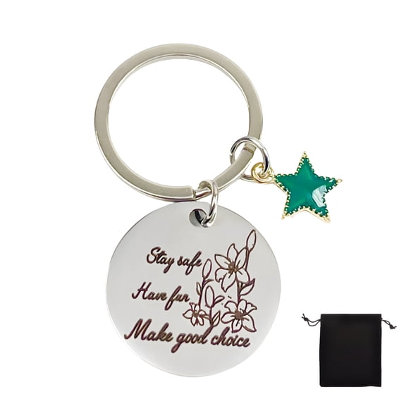 Christmas Sweet 16 Gifts for Girls 17th 18th Birthday Presents for Daughter Niece, Drive Safe Keychain for Young Girl