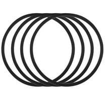 LULULION 4pcs Replacement Lid Seal Gaskets Silicone Black Leakproof O Shaped for Traveling Use