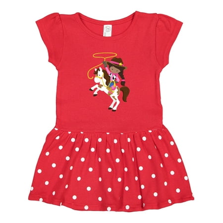 

Inktastic African American Girl Cowgirl Sheriff Lasso Gift Toddler Girl Dress