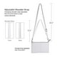 thumbnail image 5 of Monedero tipo cartera Wristlet de piel blanca para mujer, 5 of 6