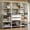 White, variant on Madesa Wardrobe Clothes Storage Rack with 2 Drawers and Open Shelves 74"L Multiuse Modular Cabinet for Bedroom Organization - White